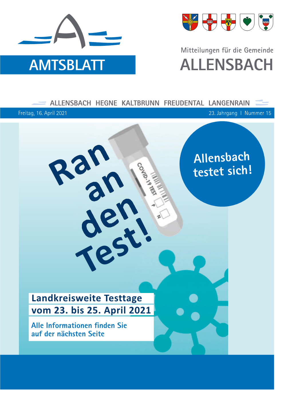 Allensbach Testet Sich! Ranan Den Test! Landkreisweite Testtage Vom 23