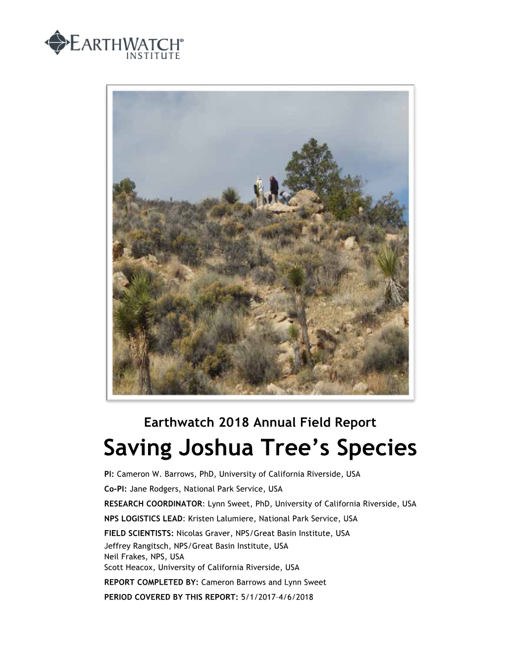 Saving Joshua Tree's Species