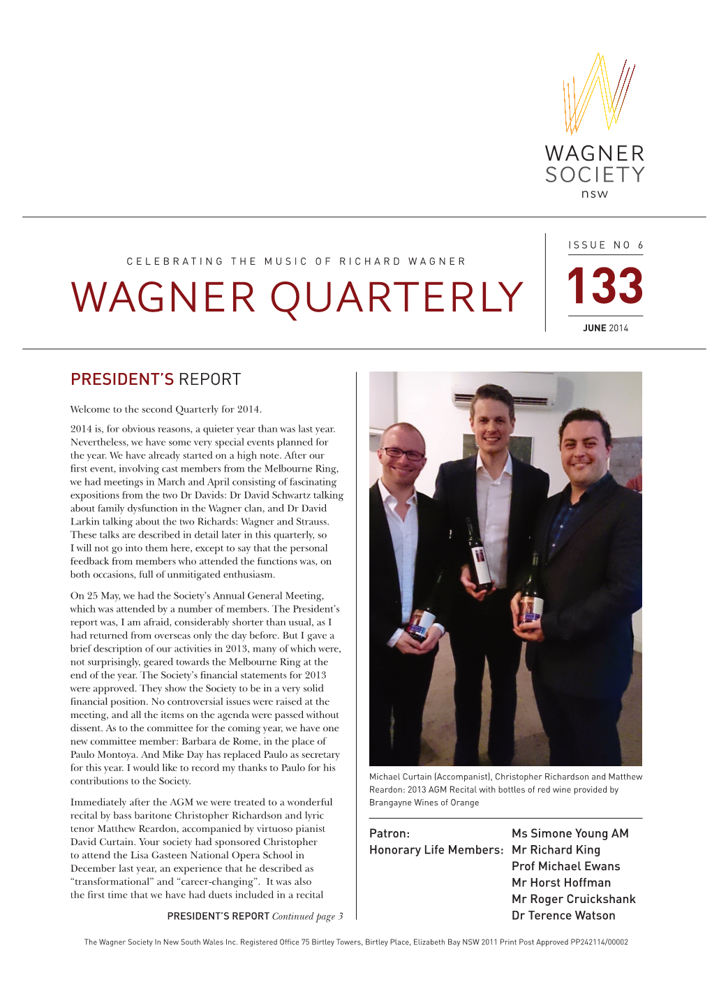 Wagner Quarterly 133, June 2014