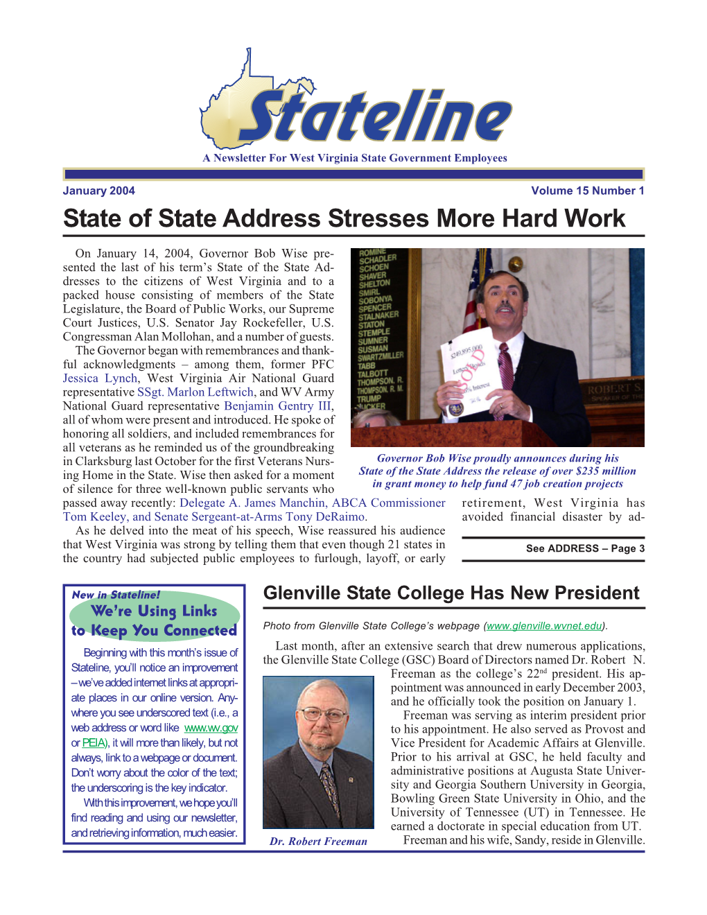 Glenville State College Has New President We’Re Using Links to Keep You Connected Photo from Glenville State College’S Webpage (