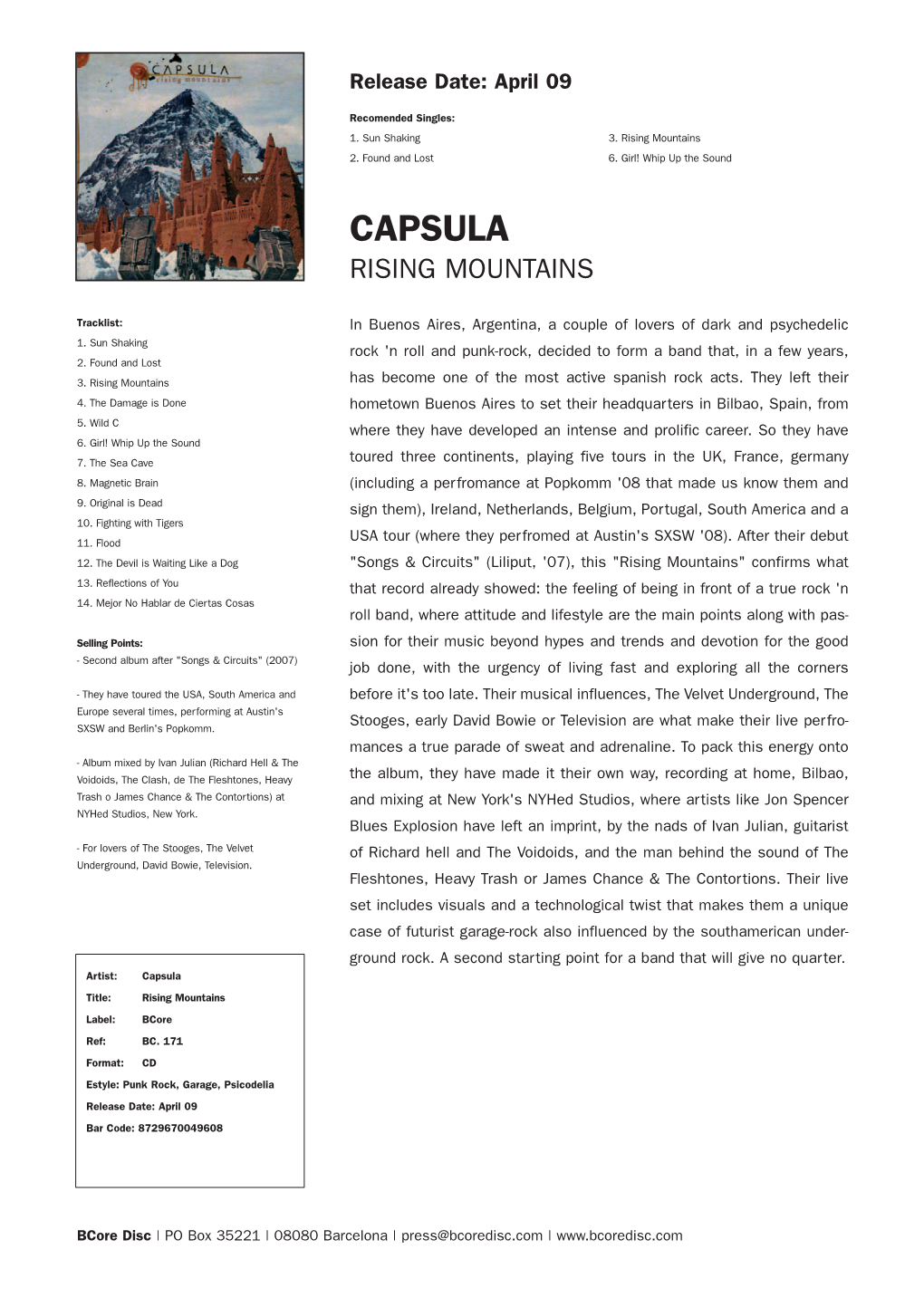 Capsula Rising Mountains