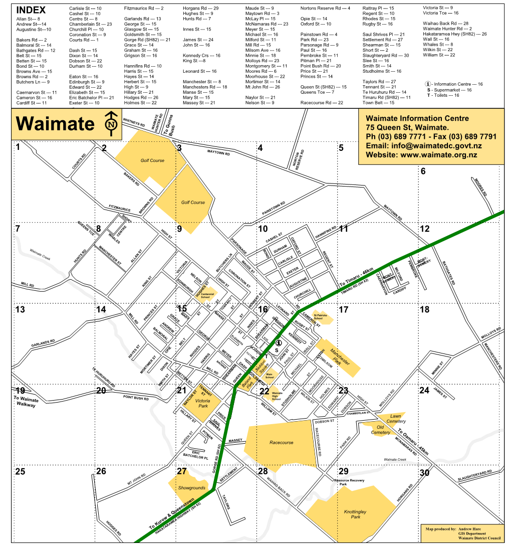 Waimate Town Map.Pdf