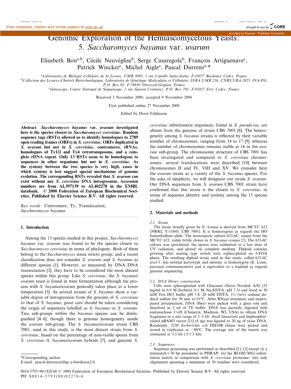 5. Saccharomyces Bayanus Var. Uvarum