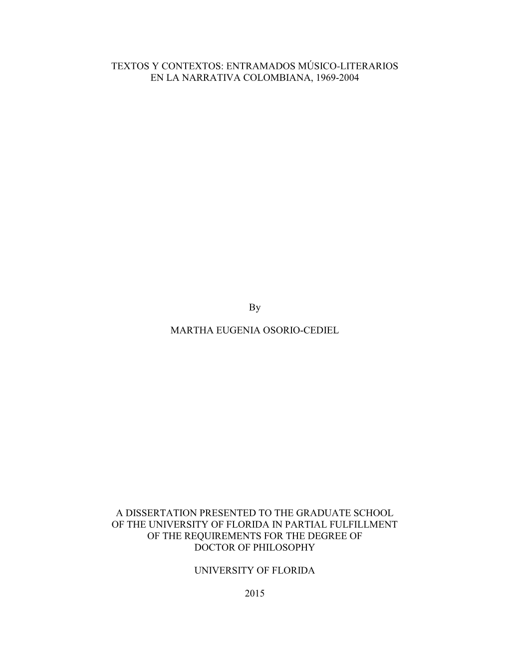 University of Florida Thesis Or Dissertation Formatting