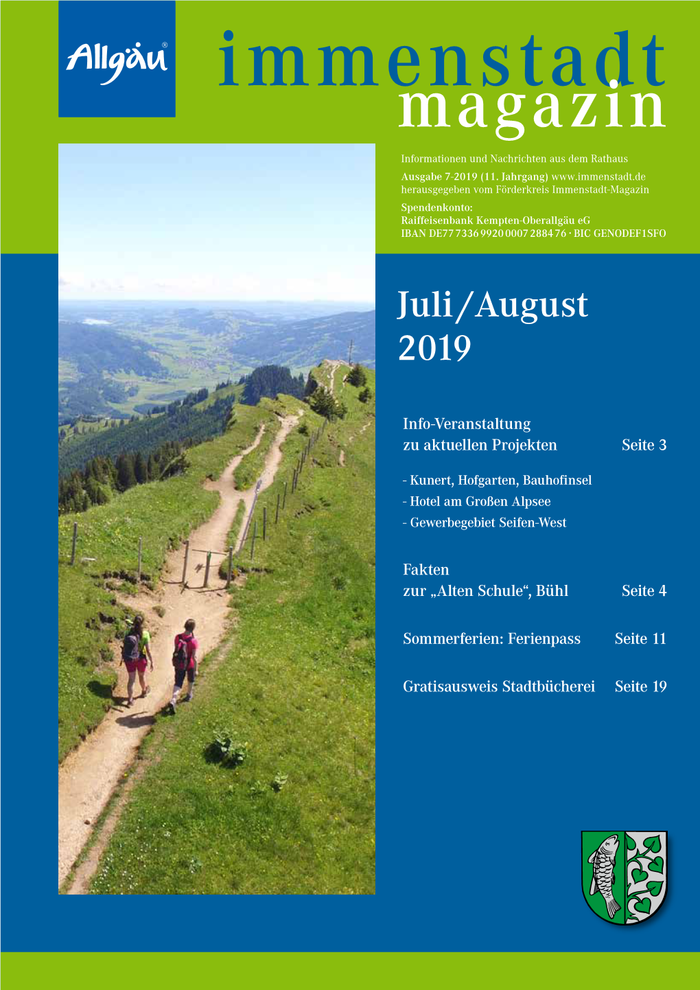 Immenstadt Magazin | Ausgabe Juli/August 2019