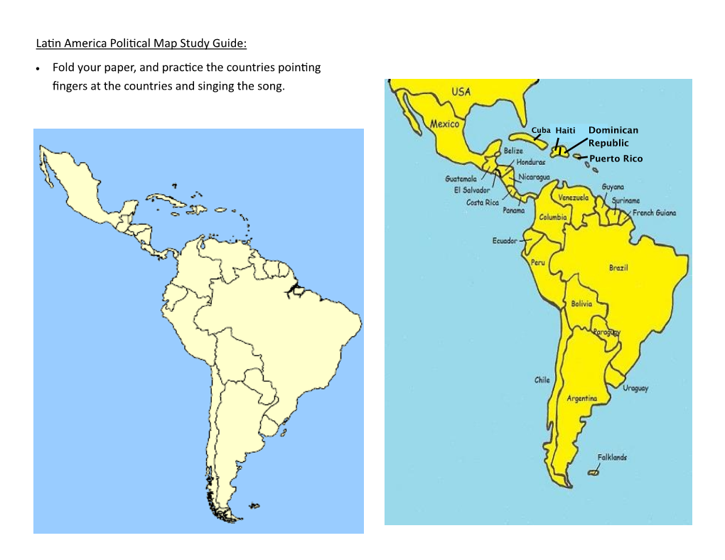 Latin America Political Map Study Guide