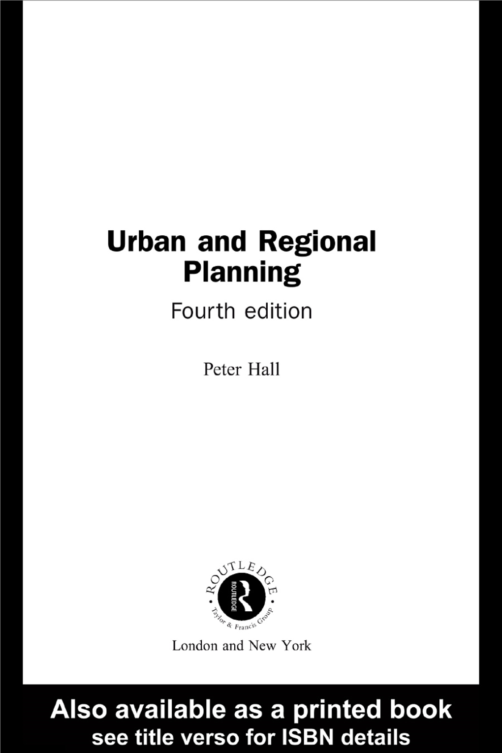 Urban and Regional Planning, Fourth Edition