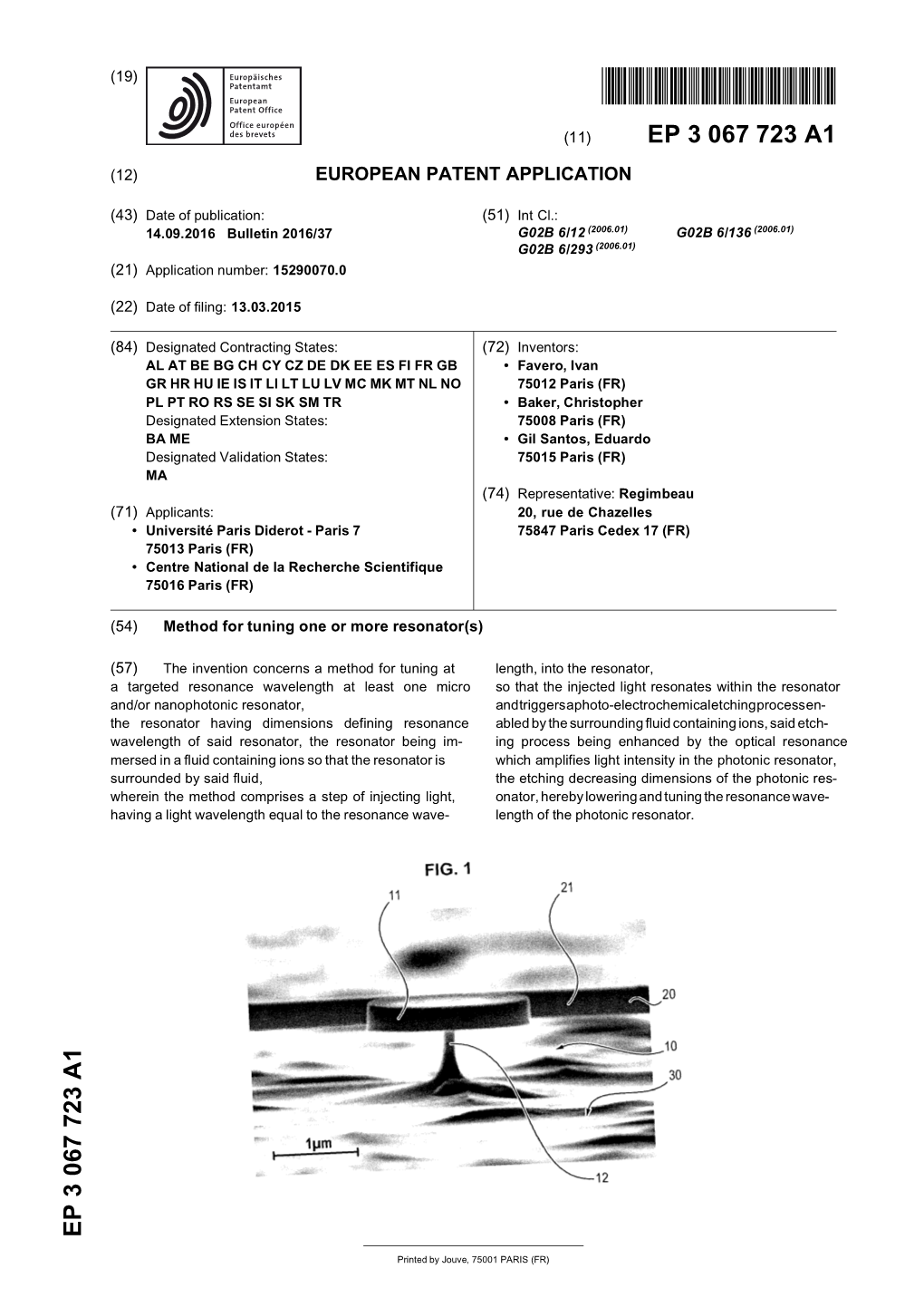 Method for Tuning One Or More Resonator(S)