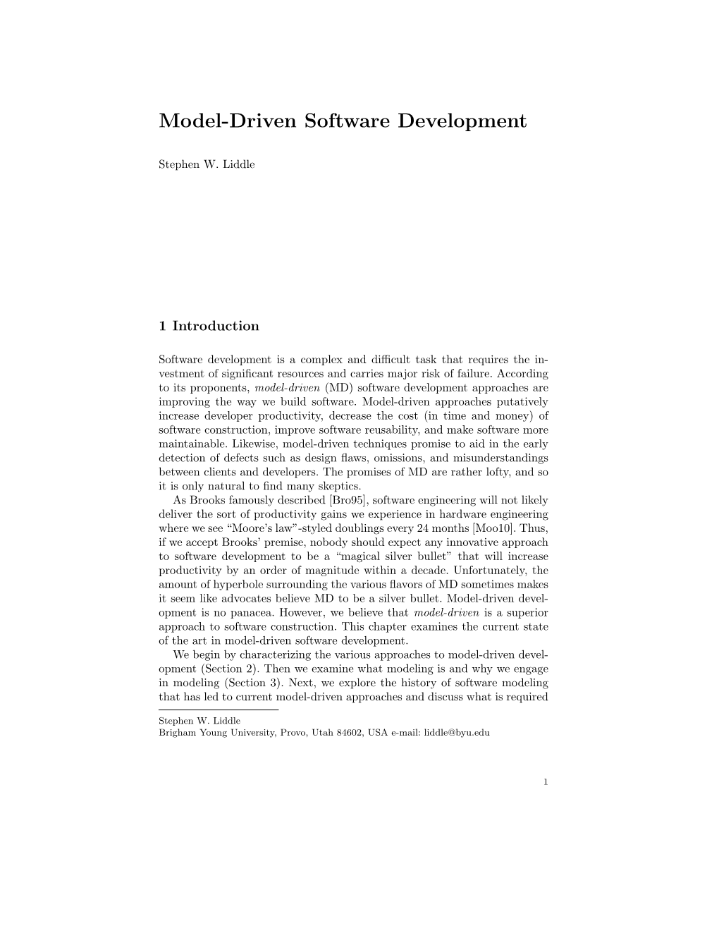 Model-Driven Software Development