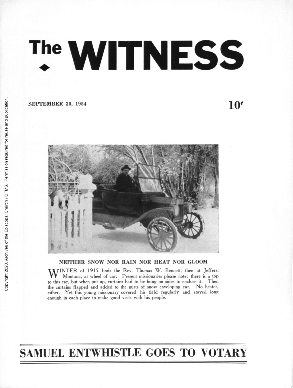 1954 the Witness, Vol. 41, No. 45. September 30, 1954