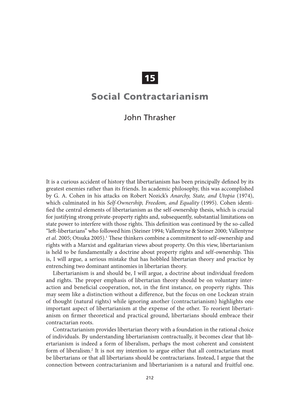 Social Contractarianism