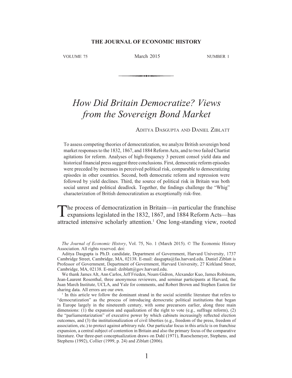 Views from the Sovereign Bond Market