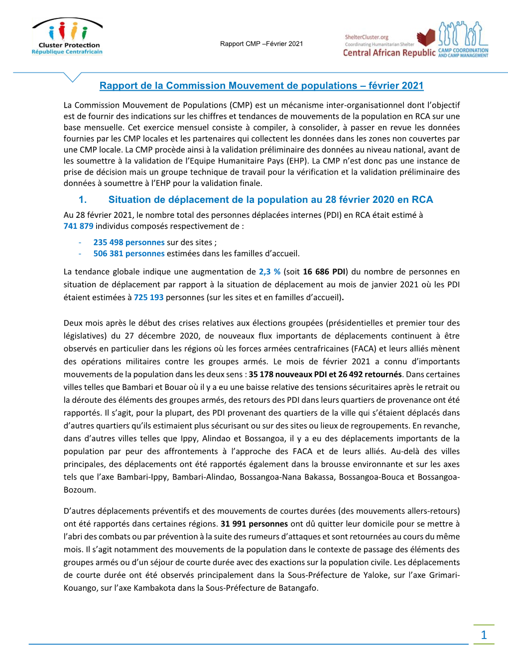 Rapport CMP –Février 2021