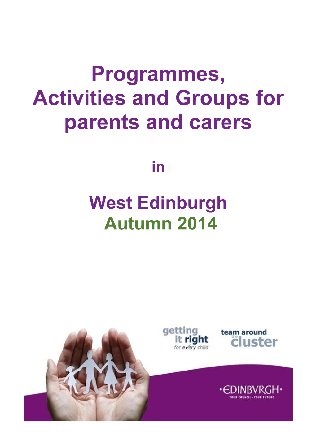 Groups & Programmes for Parents and Carers