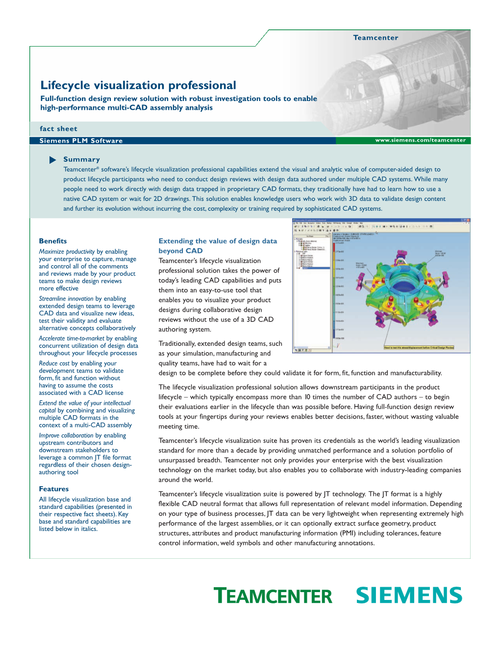 Teamcenter Visualization Professional Fact Sheet