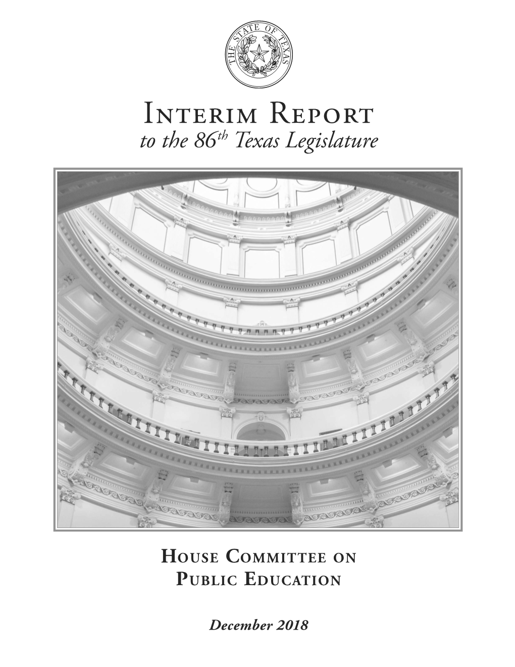 Interim Report to the 86Th Texas Legislature