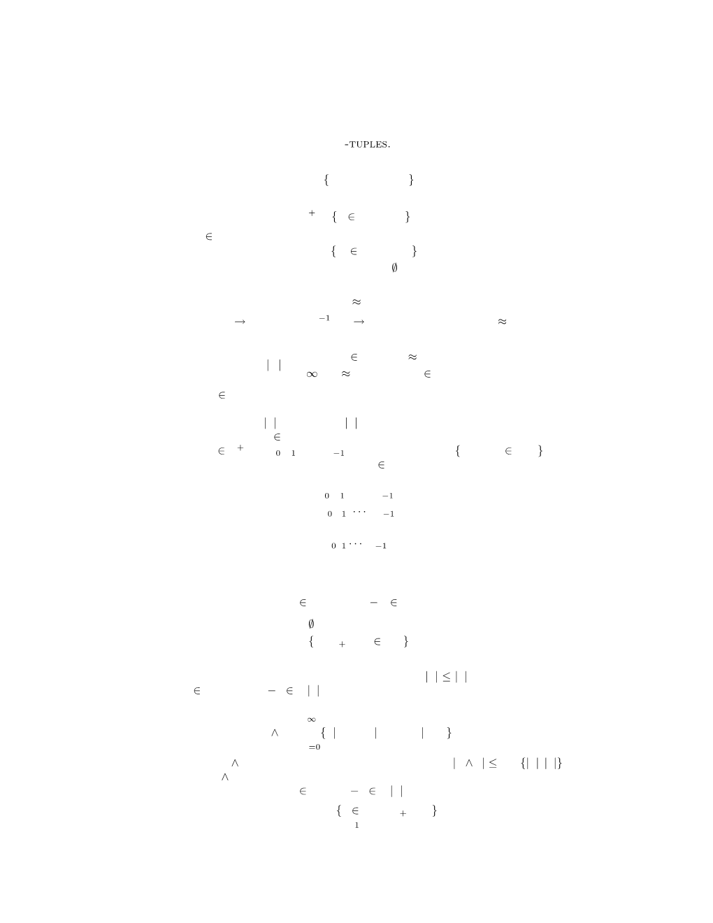 1. N-Tuples. We Let N = {0, 1, 2