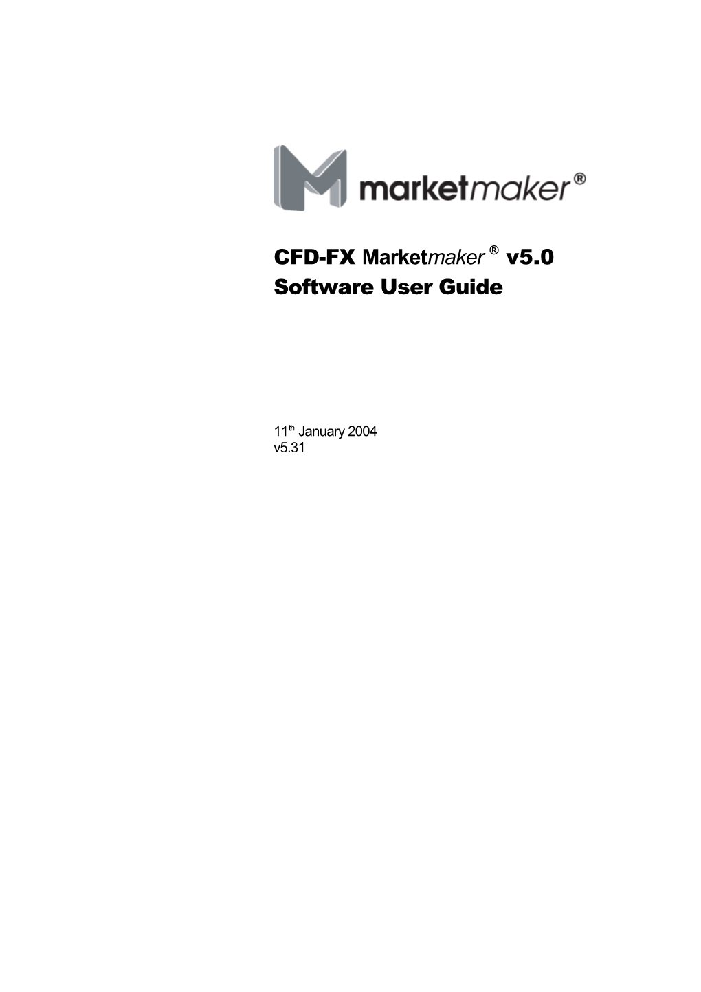 CFD-FX Marketmaker V5.0