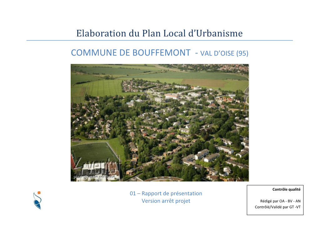 Elaboration Du Plan Local D'urbanisme