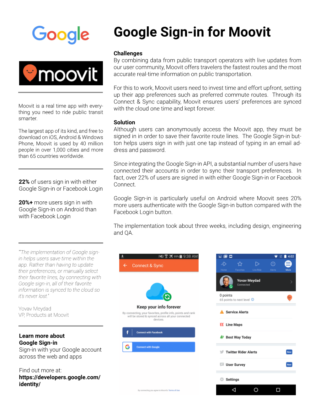 Google Sign-In for Moovit