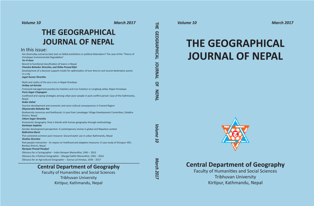 The Geographical Journal of Nepal