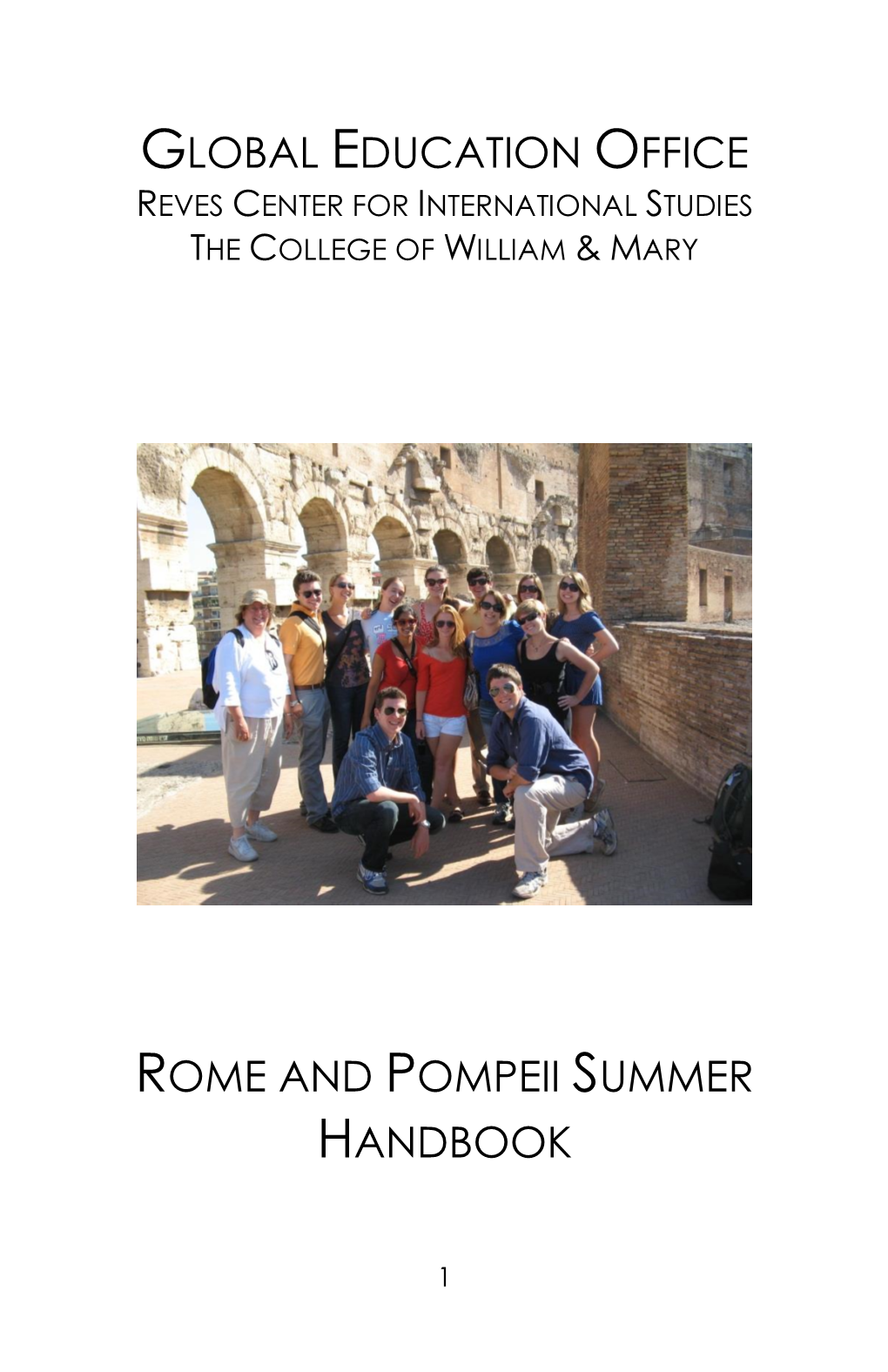 Rome and Pompeii Summer Handbook