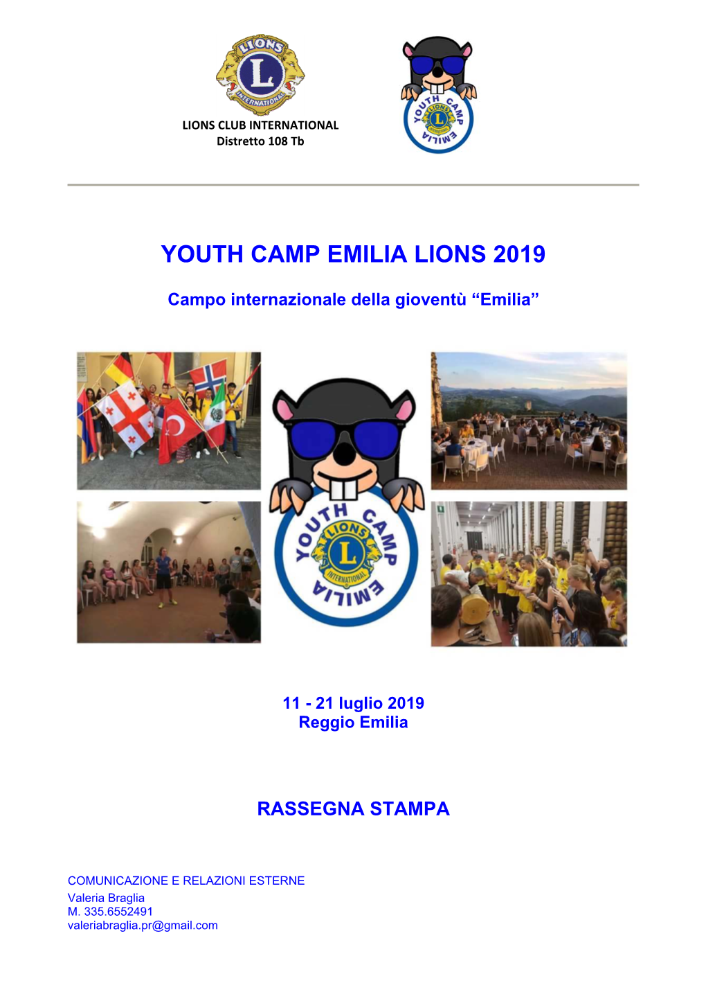 Youth Camp Emilia Lions 2019