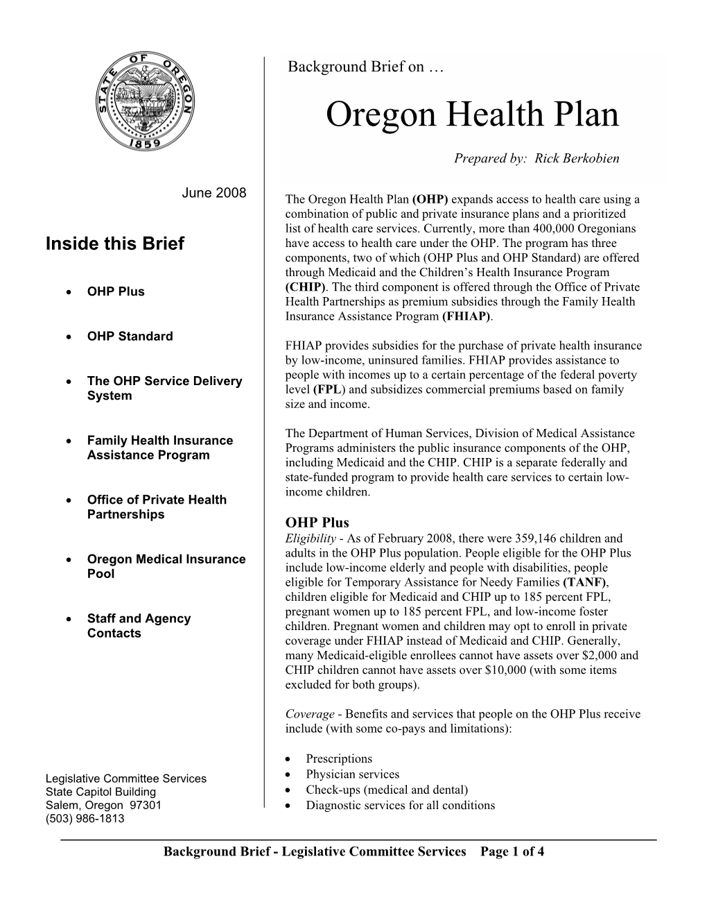 Oregon Health Plan