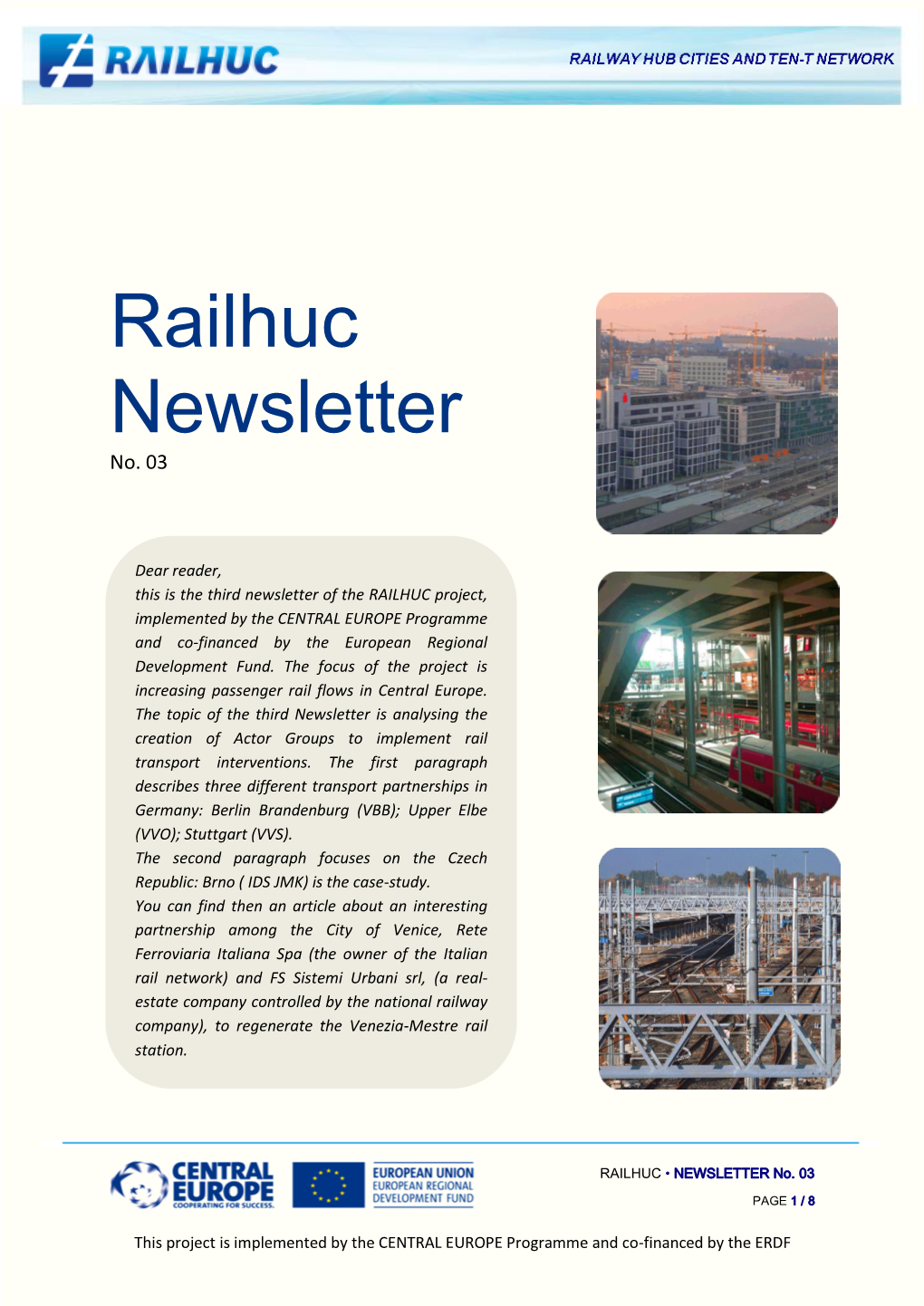 Railhuc Newsletter No