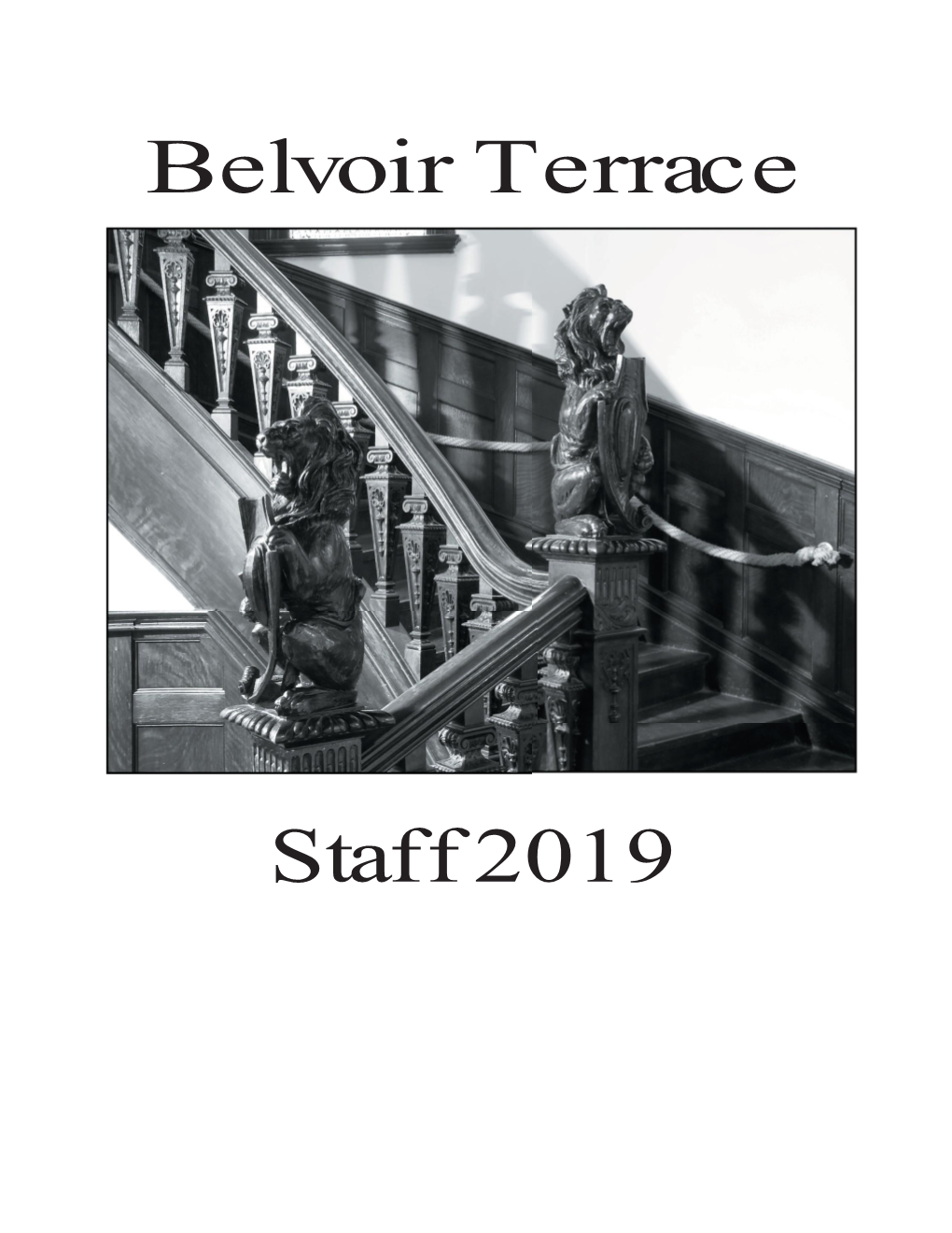 Belvoir Terrace Staff 2019