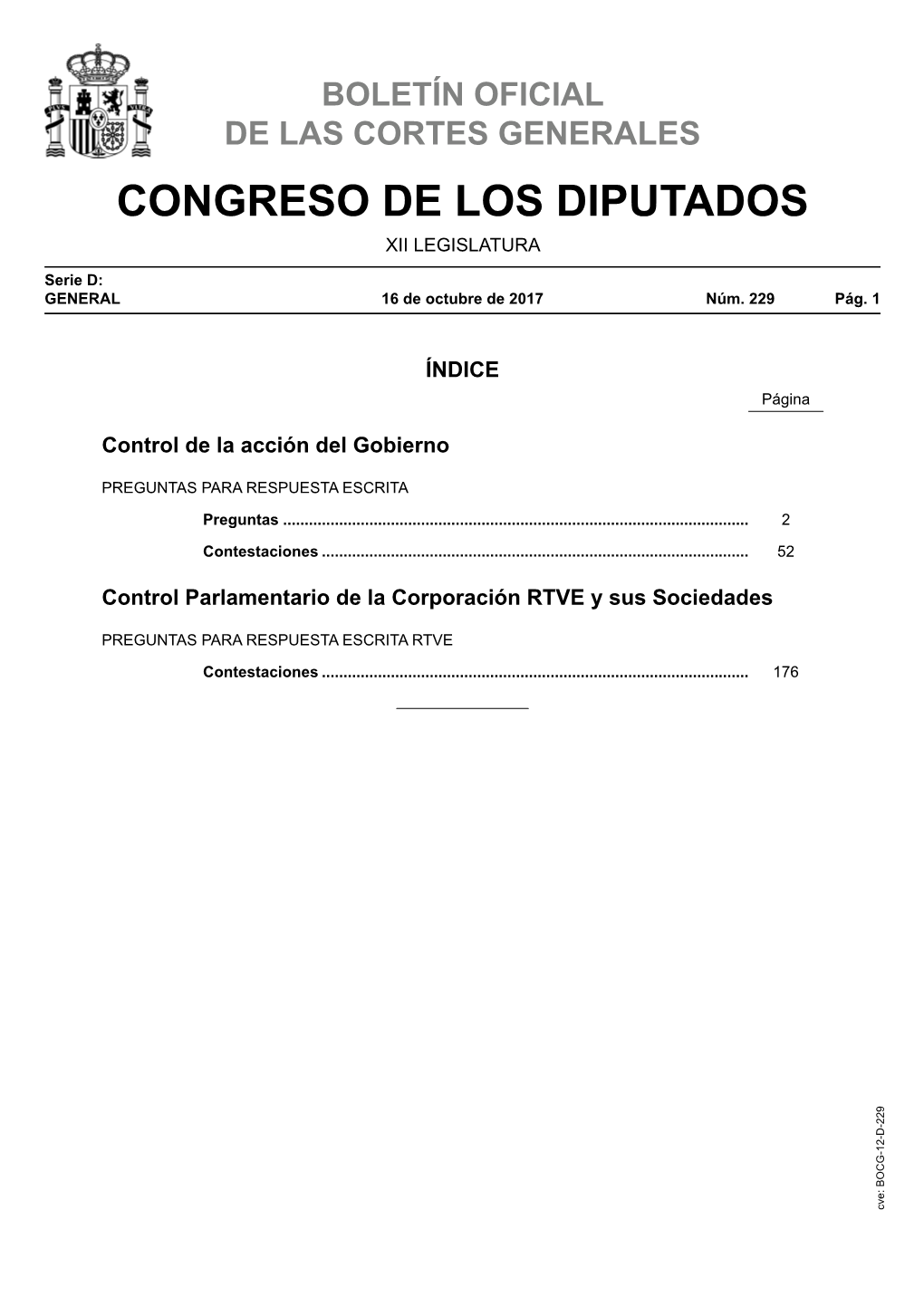 Boletín Oficial De Las Cortes Generales Congreso De Los Diputados Xii Legislatura