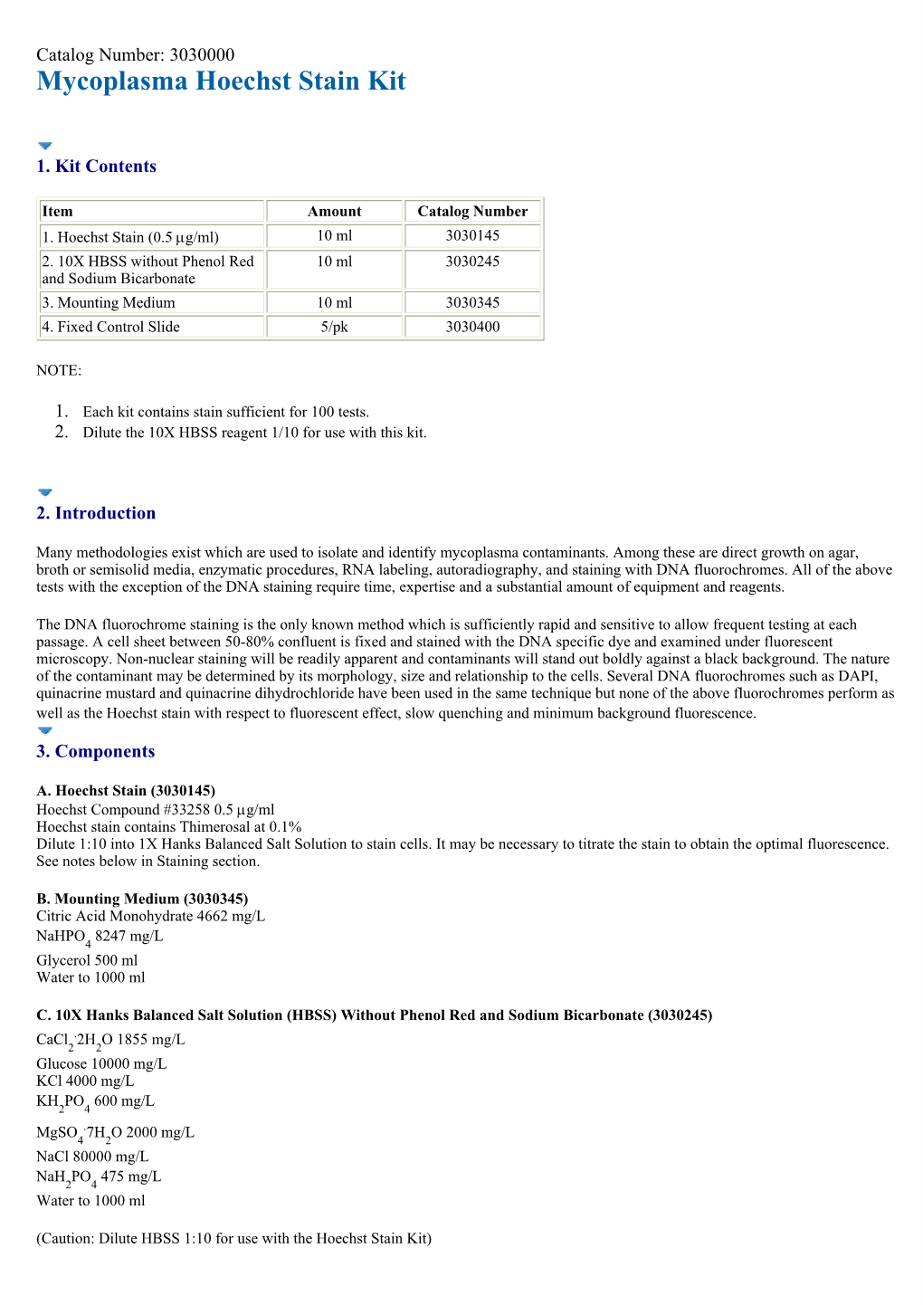 Mycoplasma Hoechst Stain Kit