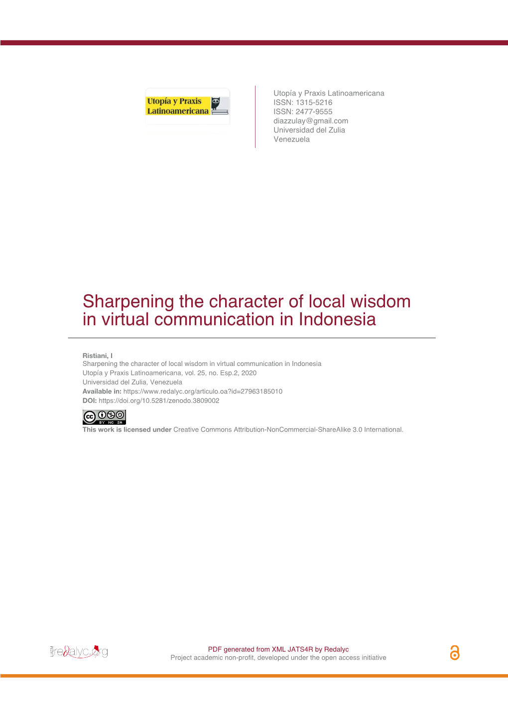 Sharpening the Character of Local Wisdom in Virtual Communication in Indonesia