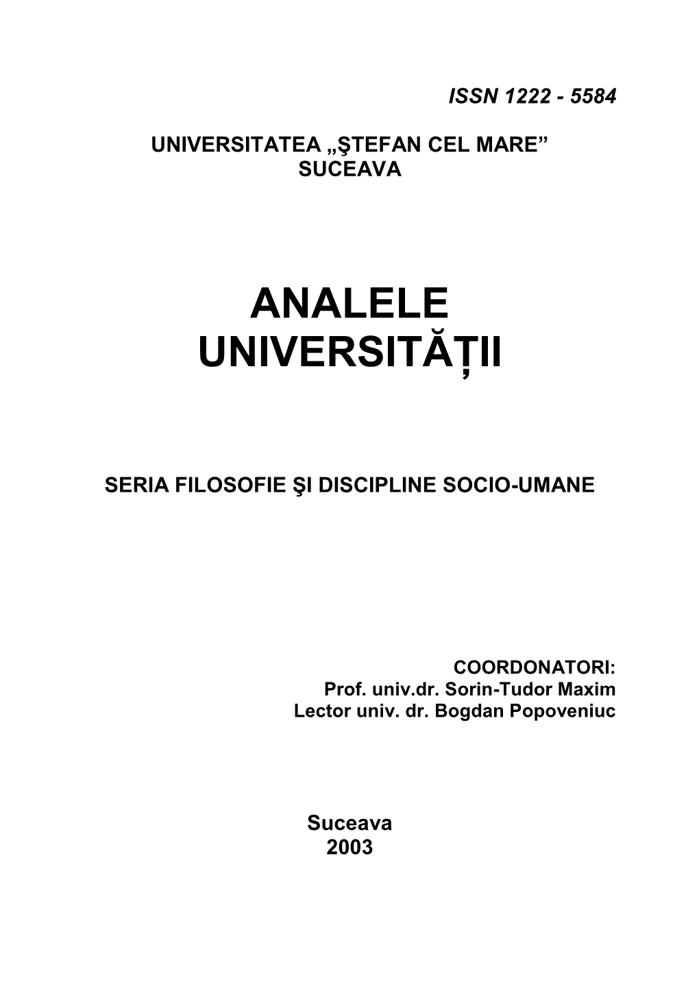 Analele Universităţii