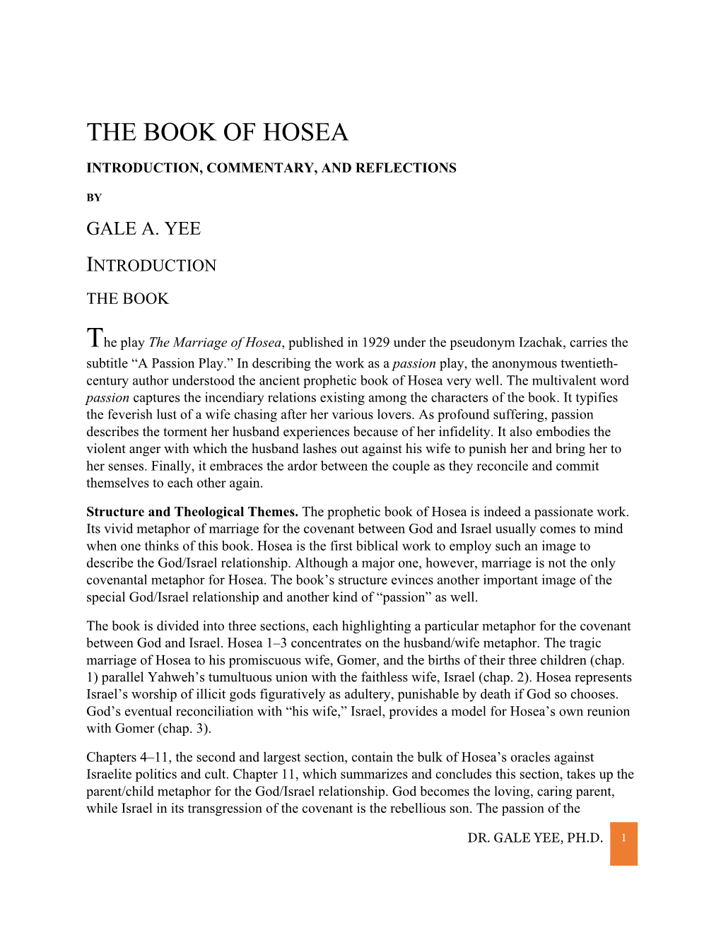 The Book of Hosea