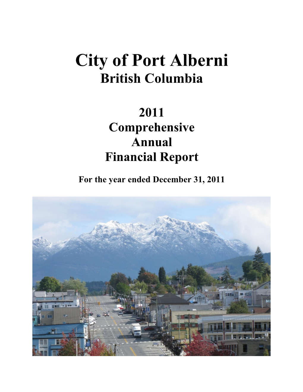 2011 Comprehensive Annual Financial Report