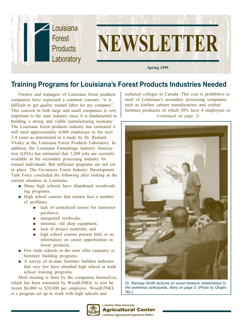 NEWSLETTER Laboratory Spring 1999