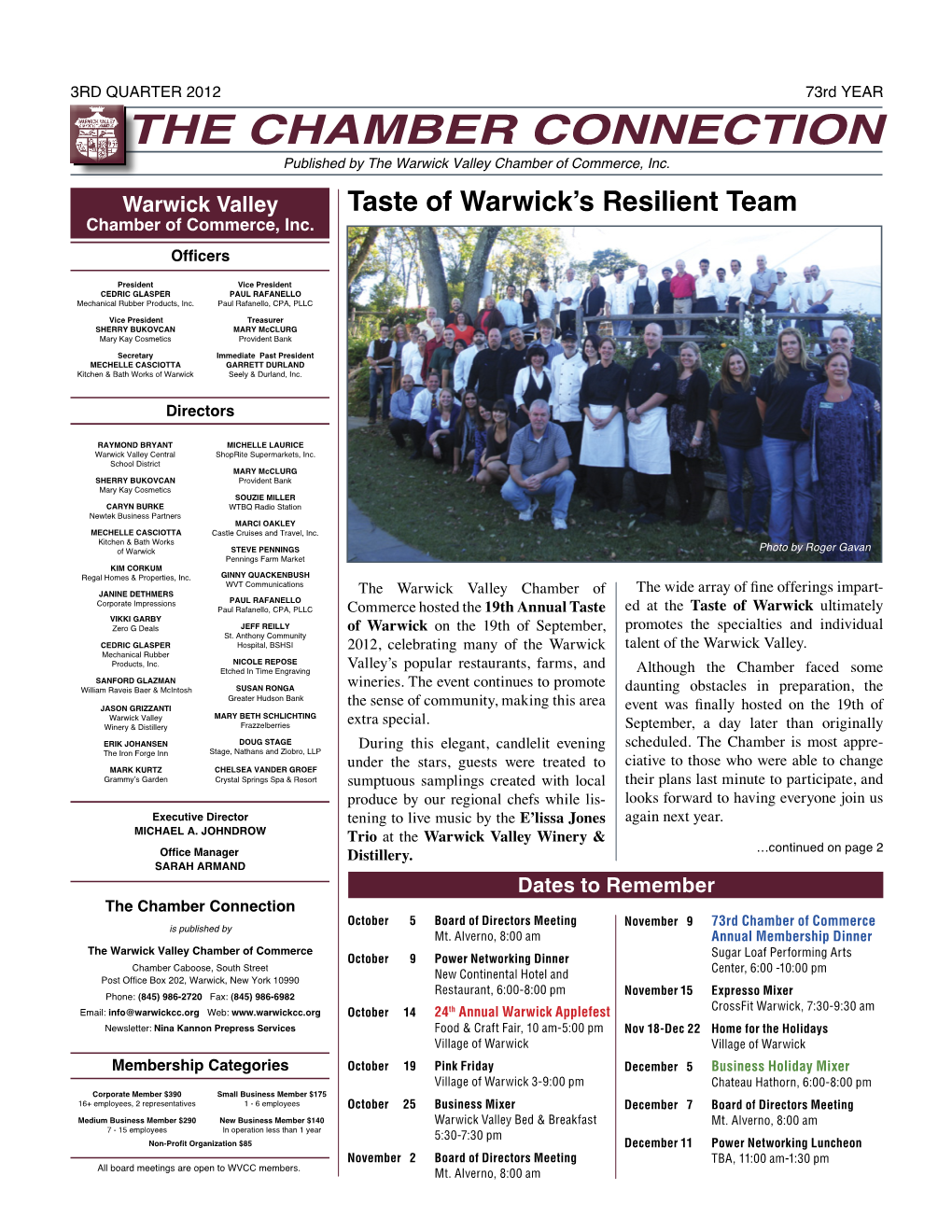 Taste of Warwick's Resilient Team