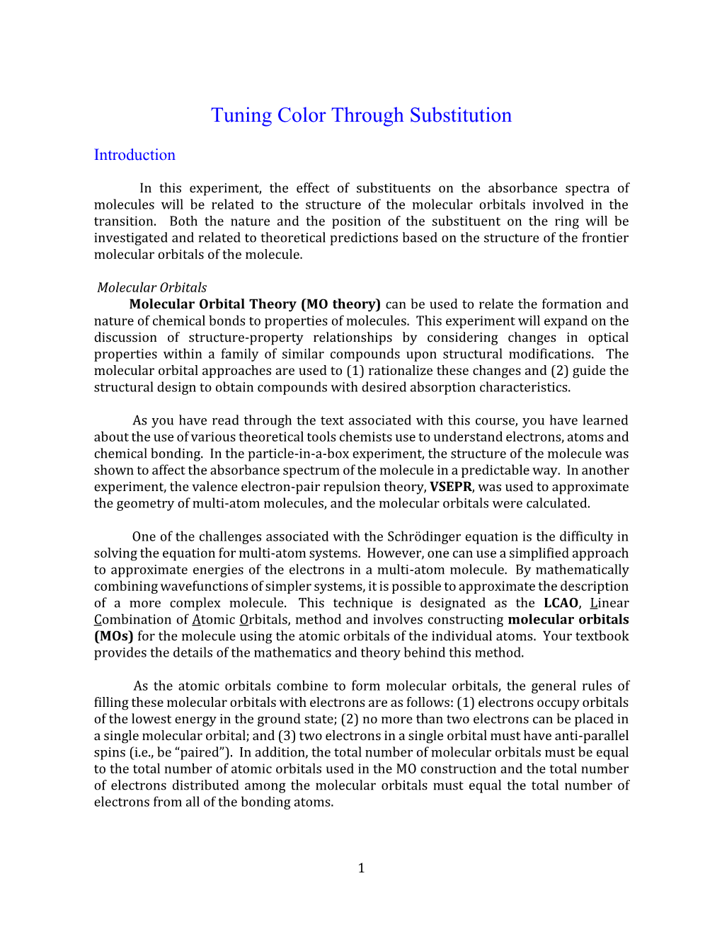 Tuning Color Through Substitution