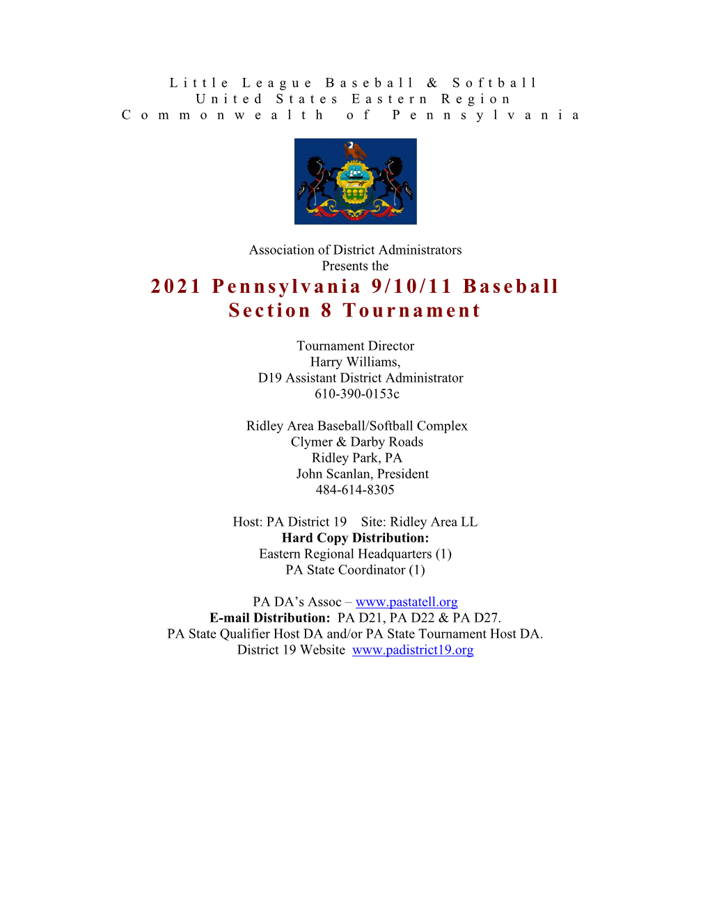 Little League Baseball & Softball United States Eastern Region