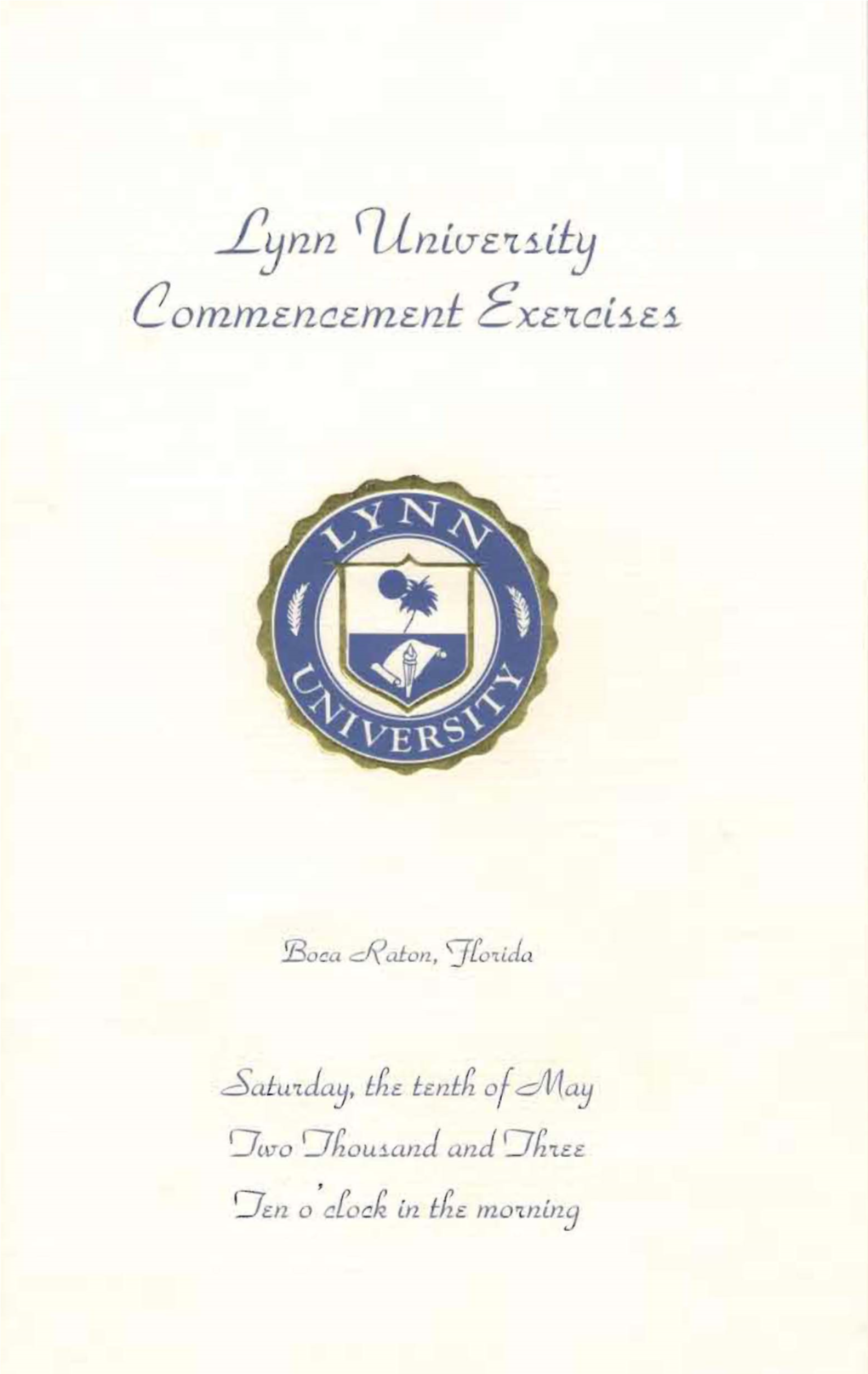 2003 Lynn University Commencement