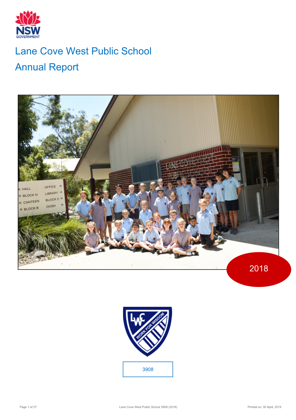 2018 Lane Cove West Public School Annual Report