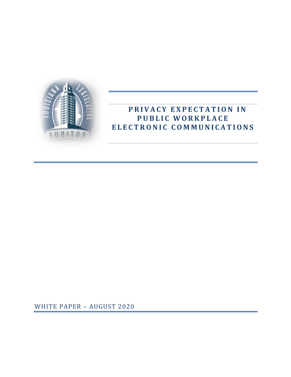 Privacy Expectation in Public Workplace Electronic Communications