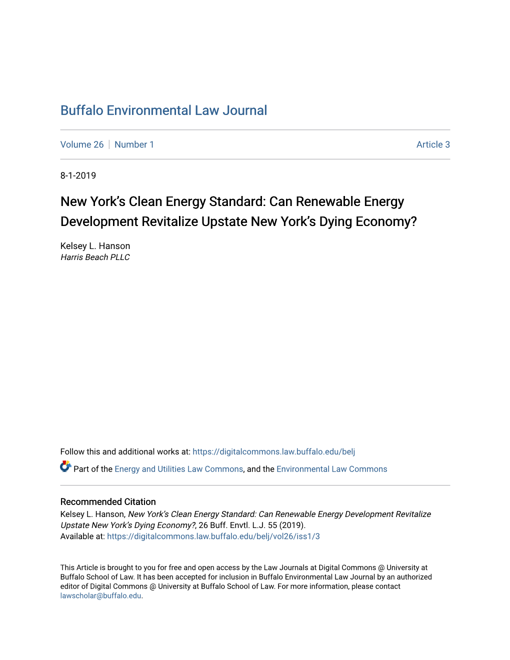 Can Renewable Energy Development Revitalize Upstate New Yorkâ•Žs
