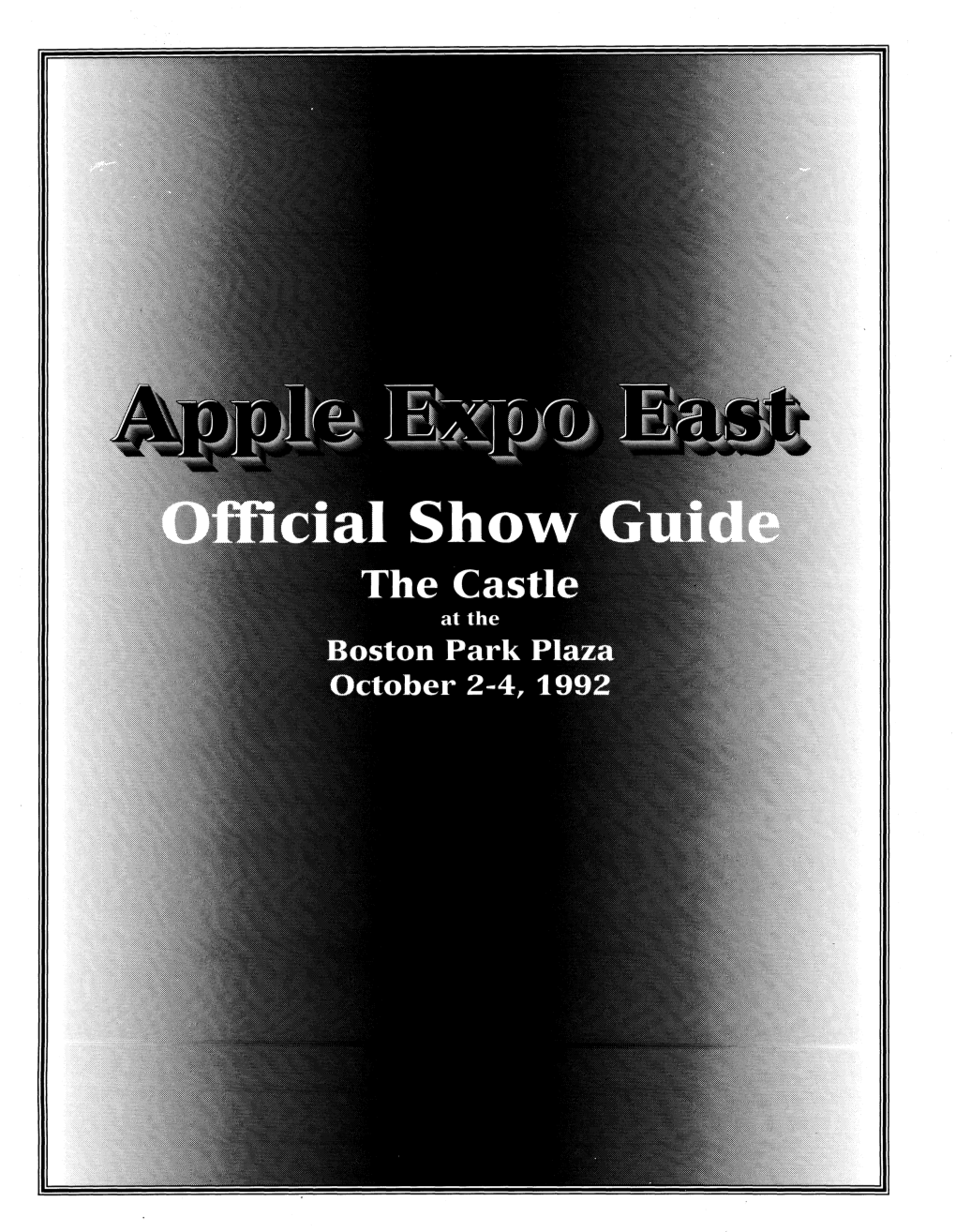 Apple Expo East 1992 Show Guide Clearscan After