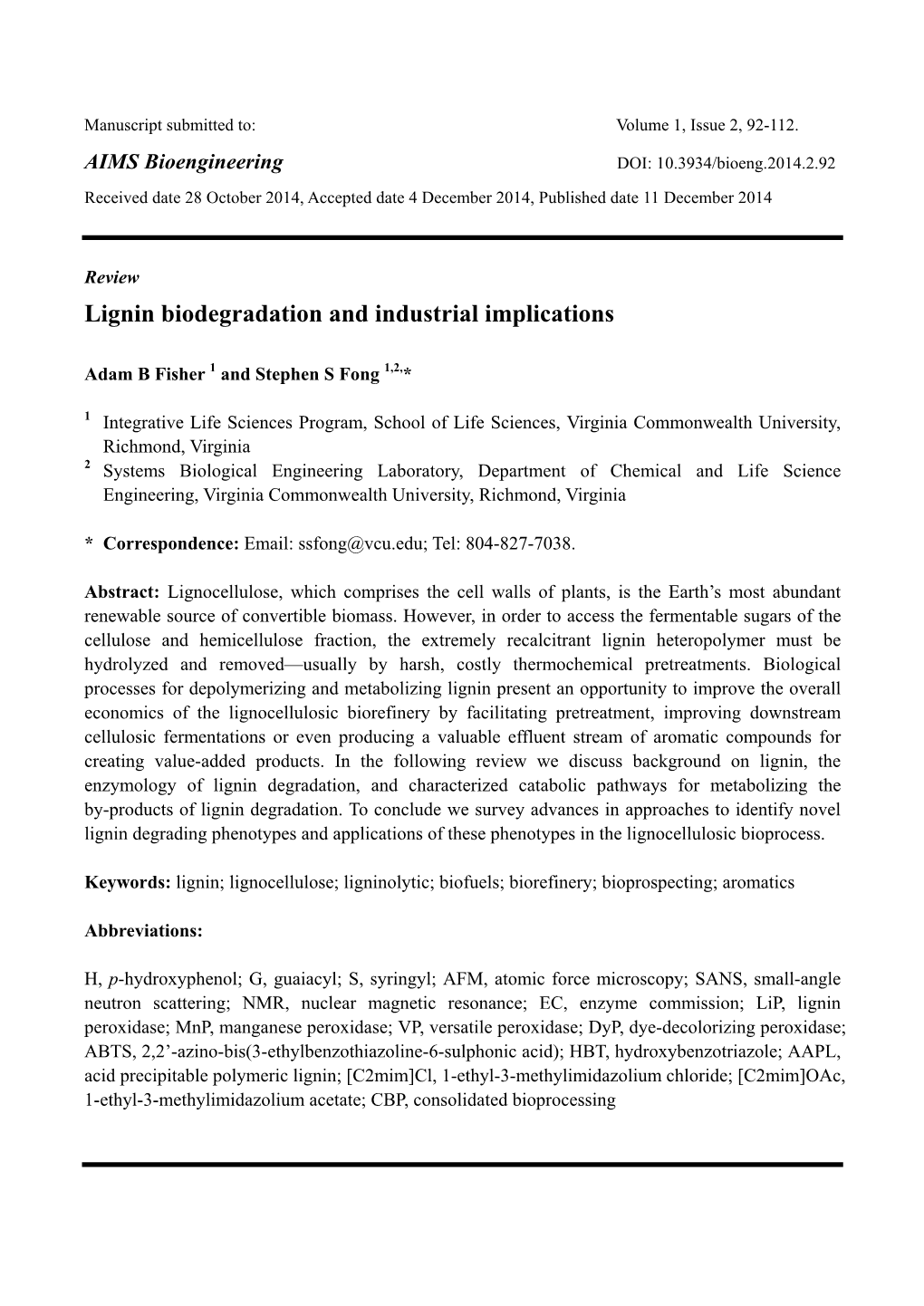 Lignin Biodegradation and Industrial Implications