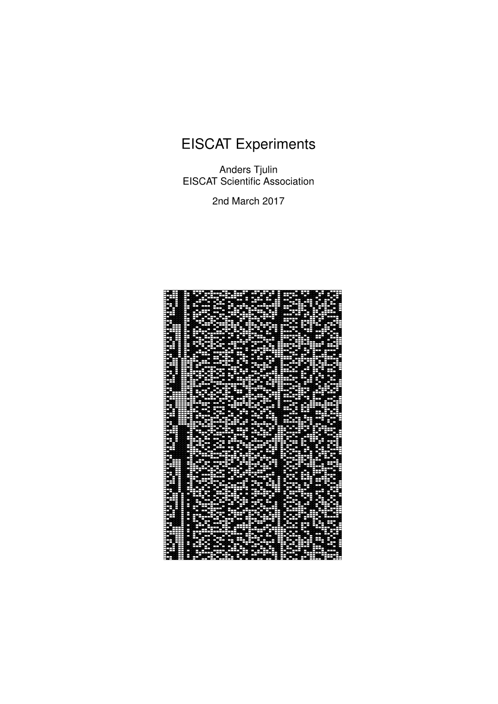 EISCAT Experiments