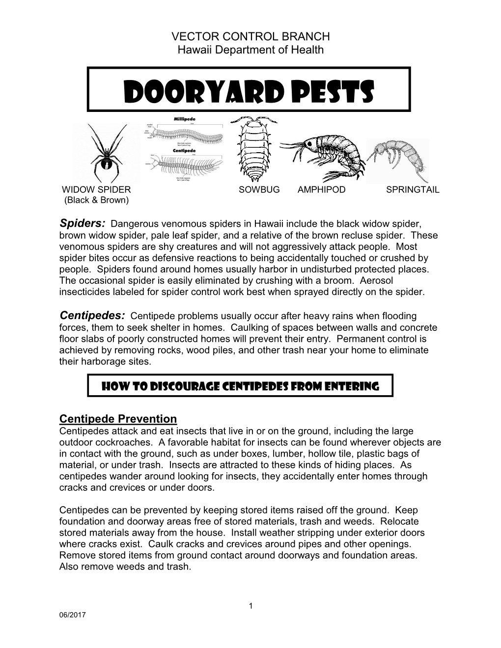 Dooryard Pests I