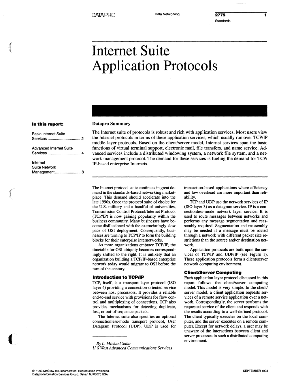 Internet Suite Application Protocols