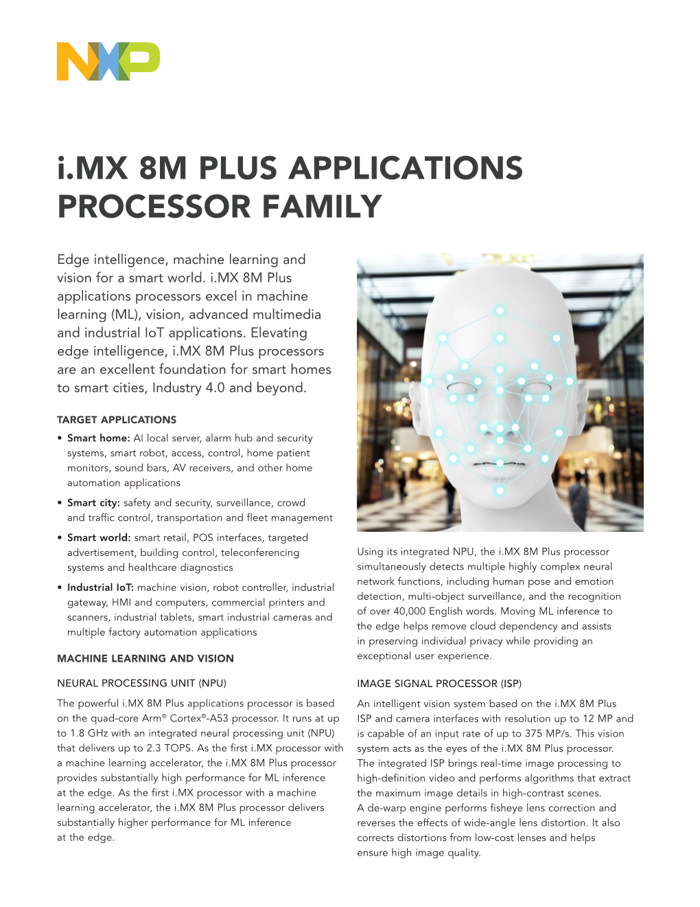 I.MX 8M PLUS APPLICATIONS PROCESSOR FAMILY